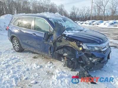 Czwarte zdjęcie samochodu z boku: 2019 HONDA PILOT EXL VIN:5FNYF6H53KB080841 - miniatura