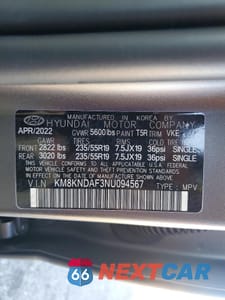 Zdjęcie 13 z 13 samochodu: 2022 HYUNDAI IONIQ 5 SEL VIN:KM8KNDAF3NU094567 - miniatura
