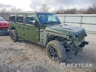 Czwarte zdjęcie samochodu z boku: 2021 JEEP WRANGLER UNLIMITED SPORT VIN:1C4HJXDG5MW814373 - miniatura