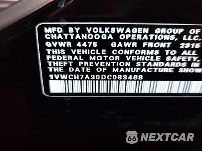 Zdjęcie 12 z 12 samochodu: 2013 VOLKSWAGEN PASSAT SEL VIN:1VWCH7A30DC083468 - miniatura