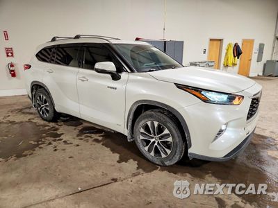 Czwarte zdjęcie samochodu z boku: 2020 TOYOTA HIGHLANDER HYBRID XLE VIN:5TDHBRCH7LS508793 - miniatura