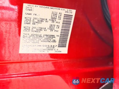 Zdjęcie 12 z 12 samochodu: 2021 NISSAN TITAN SV VIN:1N6AA1EF5MN505347 - miniatura