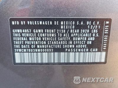 Zdjęcie 13 z 13 samochodu: 2022 VOLKSWAGEN JETTA S VIN:3VWCM7BU3NM000893 - miniatura