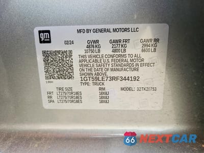 Zdjęcie 13 z 14 samochodu: 2024 GMC SIERRA K2500 HEAVY DUTY VIN:1GT59LE73RF344192 - miniatura