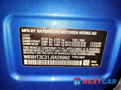 Zdjęcie 14 z 14 samochodu: 2018 BMW X1 XDRIVE28I VIN:WBXHT3C31J5K26962 - miniatura