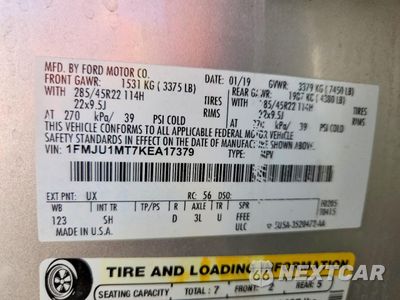 Zdjęcie 14 z 14 samochodu: 2019 FORD EXPEDITION PLATINUM VIN:1FMJU1MT7KEA17379 - miniatura