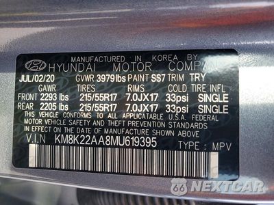 Zdjęcie 12 z 12 samochodu: 2021 HYUNDAI KONA SEL VIN:KM8K22AA8MU619395 - miniatura