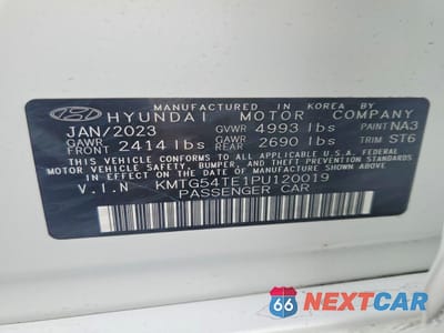 Zdjęcie 12 z 12 samochodu: 2023 GENESIS G70 BASE VIN:KMTG54TE1PU120019 - miniatura