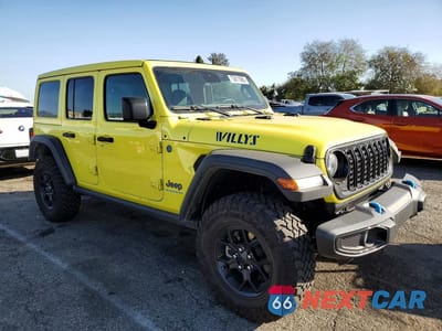 Czwarte zdjęcie samochodu z boku: 2024 JEEP WRANGLER 4XE VIN:1C4RJXN6XRW204356 - miniatura
