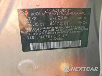Zdjęcie 13 z 14 samochodu: 2018 HYUNDAI ELANTRA SEL VIN:5NPD84LFXJH311425 - miniatura