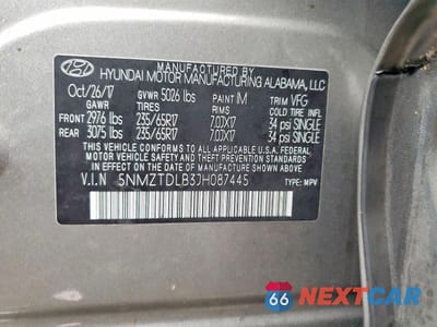 Zdjęcie 13 z 13 samochodu: 2018 HYUNDAI SANTA FE SPORT VIN:5NMZTDLB3JH087445 - miniatura