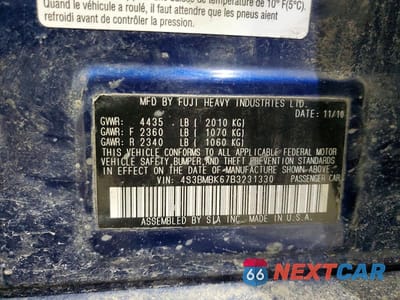Zdjęcie 12 z 12 samochodu: 2011 SUBARU LEGACY 2.5I LIMITED VIN:4S3BMBK67B3231330 - miniatura