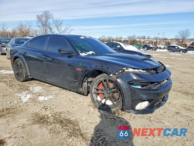 Czwarte zdjęcie samochodu z boku: 2021 DODGE CHARGER SCAT PACK VIN:2C3CDXGJ9MH637452 - miniatura