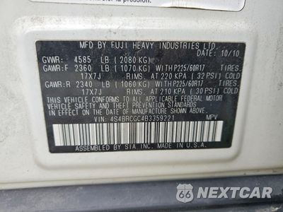 Zdjęcie 13 z 13 samochodu: 2011 SUBARU OUTBACK 2.5I PREMIUM VIN:4S4BRCGC4B3359221 - miniatura