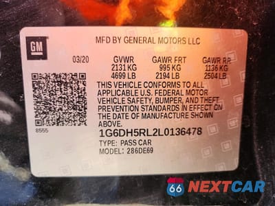 Zdjęcie 12 z 12 samochodu: 2020 CADILLAC CT4-V VIN:1G6DH5RL2L0136478 - miniatura