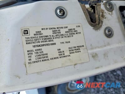 Zdjęcie 12 z 12 samochodu: 1996 GMC SIERRA K2500 VIN:1GTGK29F6TE518889 - miniatura