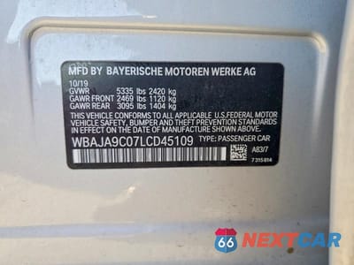 Zdjęcie 12 z 12 samochodu: 2020 BMW 530E VIN:WBAJA9C07LCD45109 - miniatura