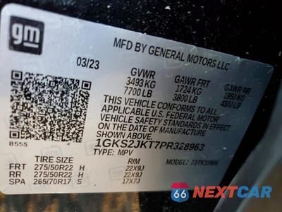 Zdjęcie 13 z 14 samochodu: 2023 GMC YUKON XL DENALI VIN:1GKS2JKT7PR328963 - miniatura