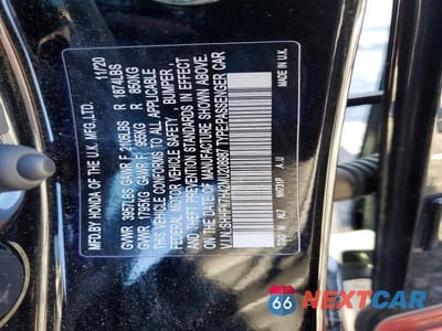 Zdjęcie 12 z 12 samochodu: 2021 HONDA CIVIC SPORT VIN:SHHFK7H42MU208987 - miniatura