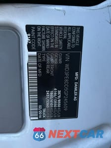 Zdjęcie 10 z 10 samochodu: 2016 MERCEDES-BENZ SPRINTER 2500 VIN:WD3PE8DD5GP245609 - miniatura