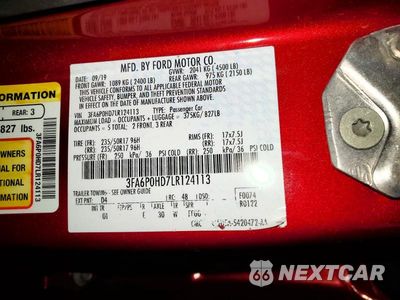 Zdjęcie 12 z 12 samochodu: 2020 FORD FUSION SE VIN:3FA6P0HD7LR124113 - miniatura