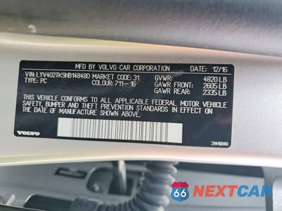 Zdjęcie 12 z 12 samochodu: 2017 VOLVO S60 PREMIER VIN:LYV402TK9HB148480 - miniatura