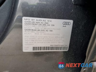 Zdjęcie 13 z 13 samochodu: 2015 AUDI SQ5 PREMIUM PLUS VIN:WA1CGAFP2FA061348 - miniatura