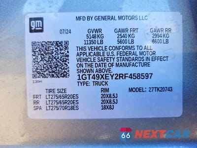 Zdjęcie 13 z 13 samochodu: 2024 GMC SIERRA K2500 DENALI ULTIMATE VIN:1GT49XEY2RF458597 - miniatura