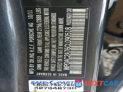 Zdjęcie 12 z 12 samochodu: 2012 PORSCHE PANAMERA TURBO VIN:WP0AC2A76CL090518 - miniatura