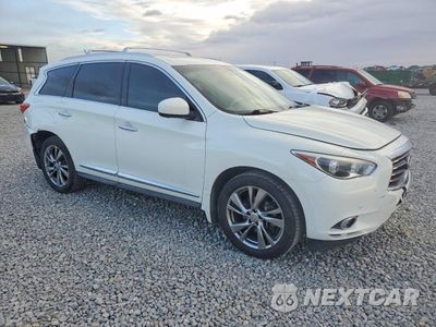 Czwarte zdjęcie samochodu z boku: 2013 INFINITI JX35 VIN:5N1AL0MM2DC302754 - miniatura