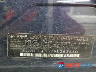 Zdjęcie 13 z 14 samochodu: 2009 BMW X5 XDRIVE30I VIN:5UXFE43599L263530 - miniatura