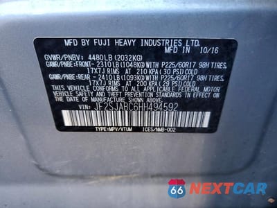Zdjęcie 13 z 13 samochodu: 2017 SUBARU FORESTER 2.5I VIN:JF2SJABC6HH494592 - miniatura