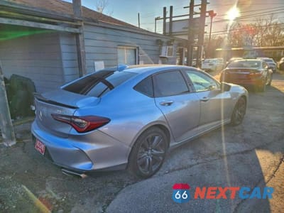 Czwarte zdjęcie samochodu z boku: 2021 ACURA TLX TECH A VIN:19UUB6F50MA003208 - miniatura