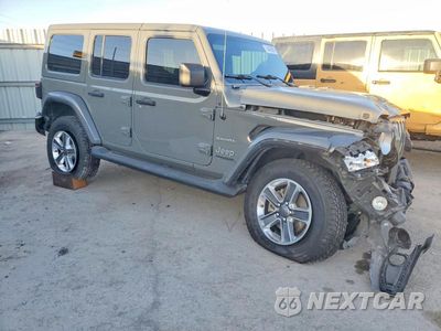 Czwarte zdjęcie samochodu z boku: 2022 JEEP WRANGLER UNLIMITED SAHARA VIN:1C4HJXEN7NW238669 - miniatura