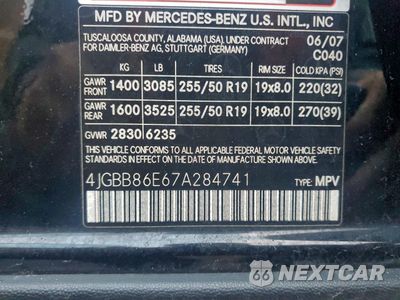 Zdjęcie 13 z 15 samochodu: 2007 MERCEDES-BENZ ML 350 VIN:4JGBB86E67A284741 - miniatura