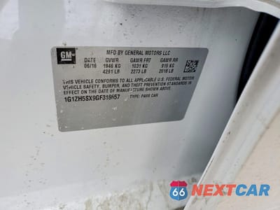 Zdjęcie 12 z 13 samochodu: 2016 CHEVROLET MALIBU PREMIER VIN:1G1ZH5SX9GF318657 - miniatura
