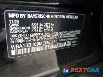 Zdjęcie 13 z 13 samochodu: 2021 BMW 530 XI VIN:WBA13BJ09MCF96154 - miniatura