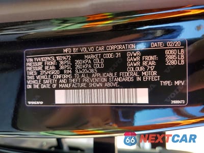 Zdjęcie 13 z 13 samochodu: 2020 VOLVO XC90 VIN:YV4102PK5L1601472 - miniatura