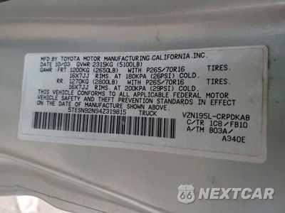 Zdjęcie 12 z 12 samochodu: 2004 TOYOTA TACOMA XTRACAB PRERUNNER VIN:5TESN92N94Z319815 - miniatura
