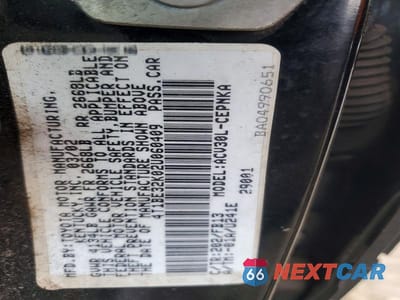 Zdjęcie 12 z 12 samochodu: 2002 TOYOTA CAMRY LE VIN:4T1BE32K02U060409 - miniatura