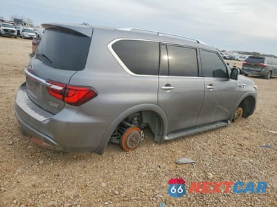 Trzecie zdjęcie samochodu z tyłu: 2021 INFINITI QX80 LUXE VIN:JN8AZ2AF4M9716608 - miniatura