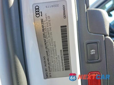 Zdjęcie 12 z 12 samochodu: 2017 AUDI A4 PREMIUM VIN:WAUGNAF48HN020296 - miniatura