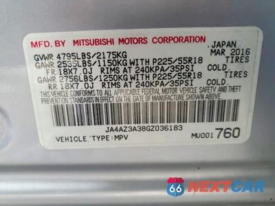 Zdjęcie 14 z 15 samochodu: 2016 MITSUBISHI OUTLANDER SE VIN:JA4AZ3A38GZ036183 - miniatura