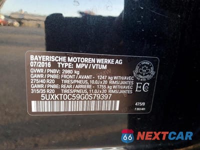 Zdjęcie 13 z 13 samochodu: 2016 BMW X5 XDR40E VIN:5UXKT0C59G0S79397 - miniatura