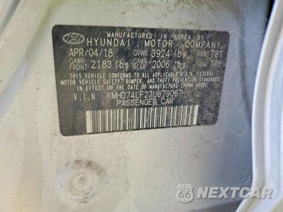 Zdjęcie 12 z 12 samochodu: 2018 HYUNDAI ELANTRA SE VIN:KMHD74LF2JU679067 - miniatura