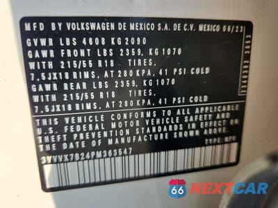 Zdjęcie 12 z 12 samochodu: 2023 VOLKSWAGEN TAOS SE VIN:3VVVX7B24PM363547 - miniatura