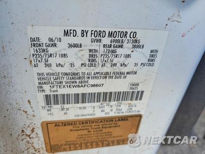 Zdjęcie 12 z 13 samochodu: 2010 FORD F150 SUPER CAB VIN:1FTEX1EW8AFC98607 - miniatura
