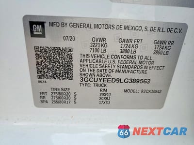 Zdjęcie 12 z 12 samochodu: 2020 CHEVROLET SILVERADO K1500 RST VIN:3GCUYEED9LG389563 - miniatura