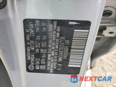 Zdjęcie 12 z 12 samochodu: 2012 HYUNDAI ACCENT GLS VIN:KMHCU4AE7CU247138 - miniatura