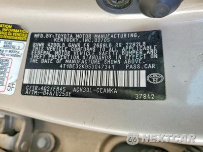 Zdjęcie 12 z 12 samochodu: 2005 TOYOTA CAMRY LE VIN:4T1BE32K95U047341 - miniatura